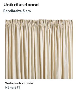 Leha Vorhang Unikräuselband